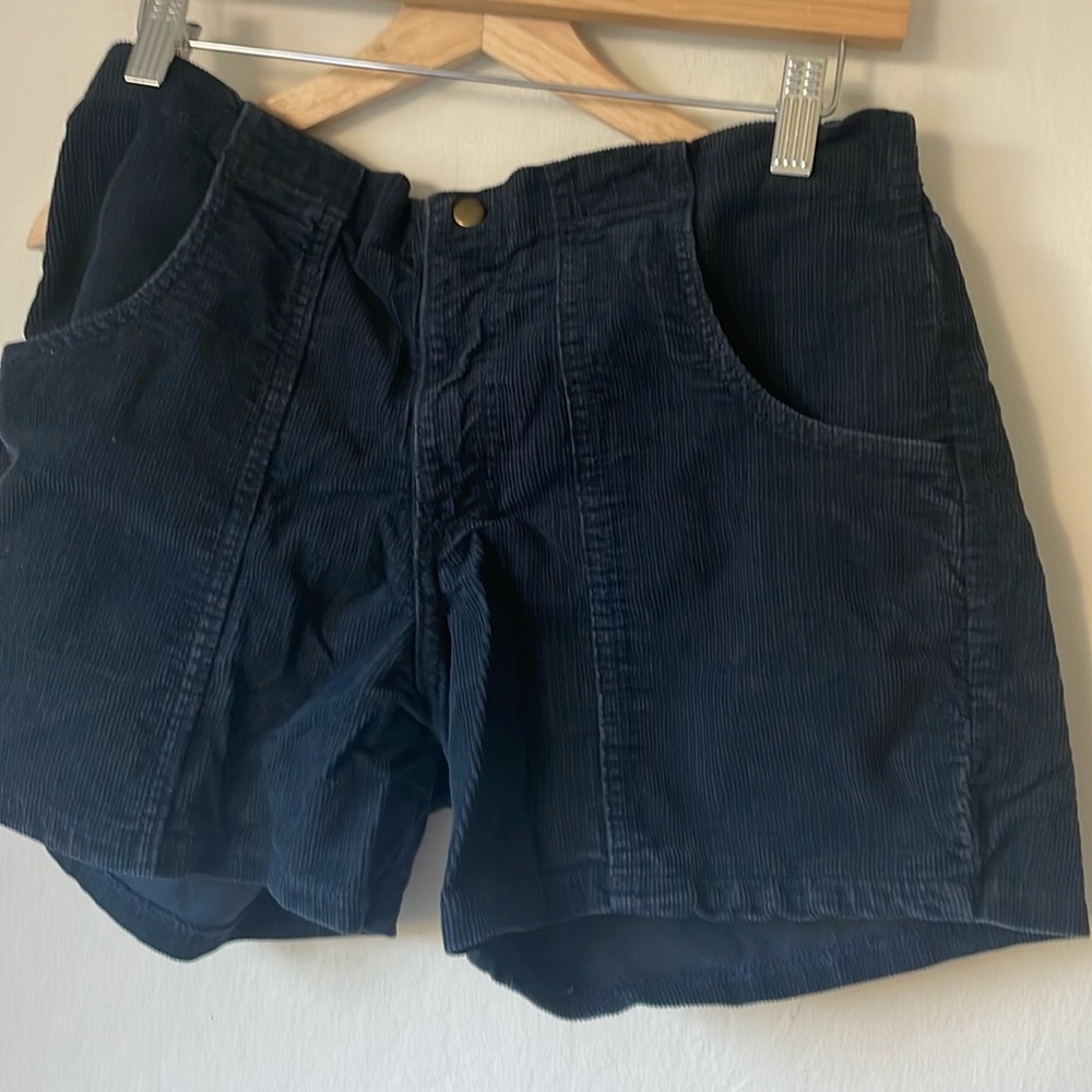 Navy blue corduroy shorts